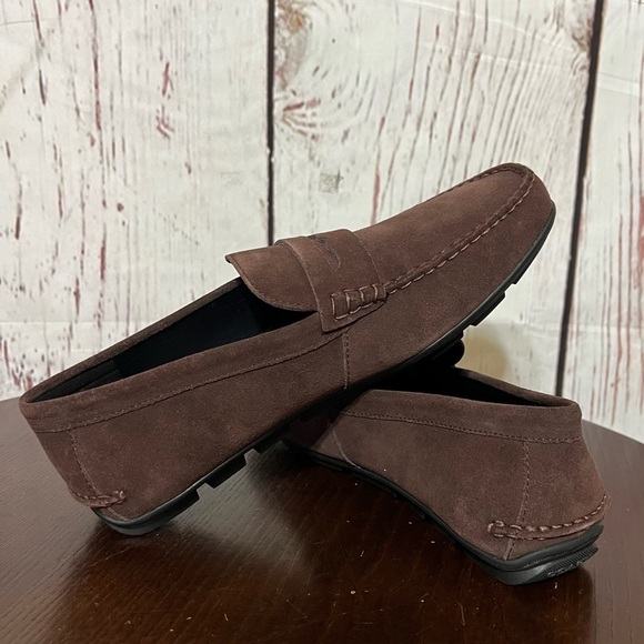 Coach MOTT DRIVER DARK MAHOGANY Men\'s Suede Loafers driving shoes size 8D NiB main image 10